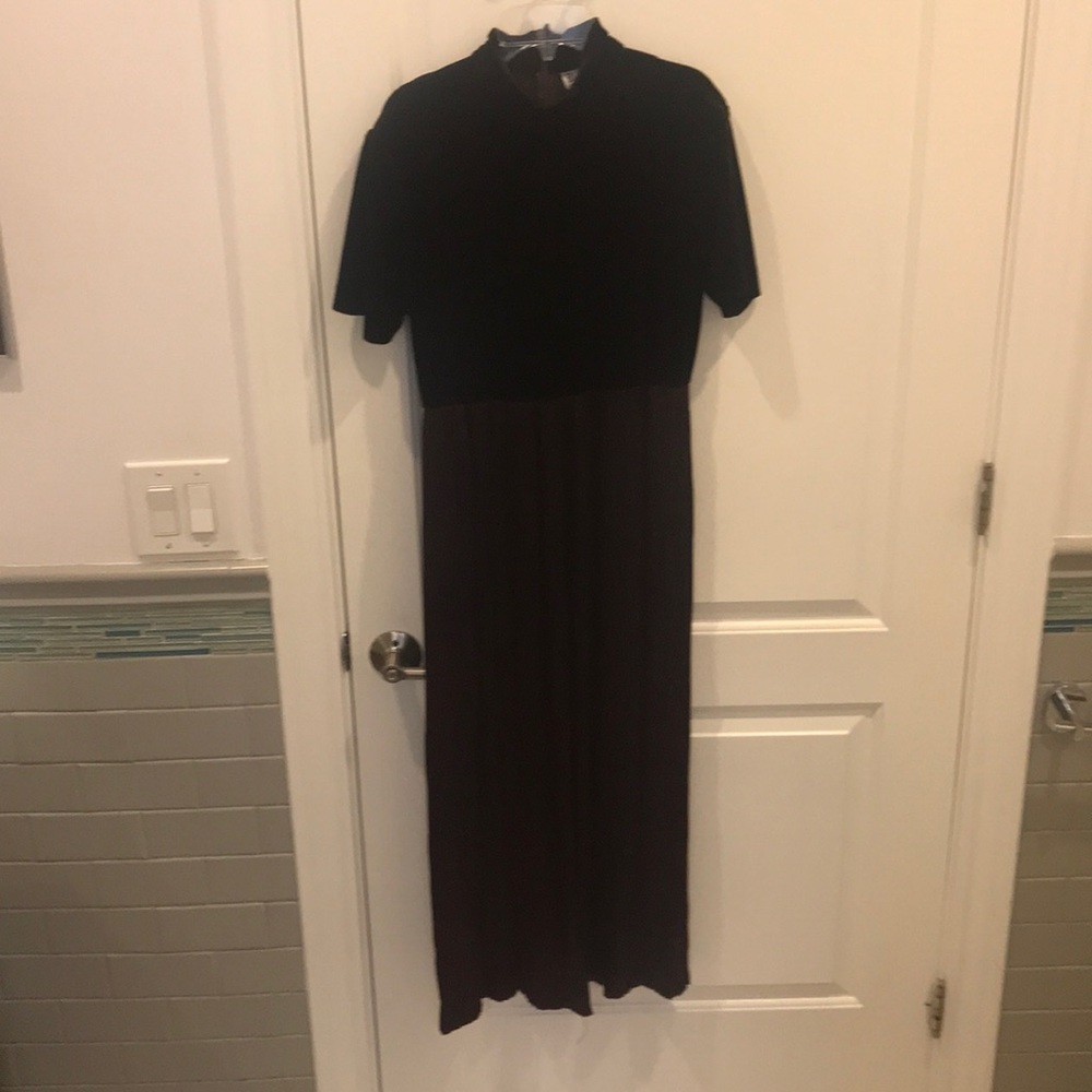 Ankle length velvet dress